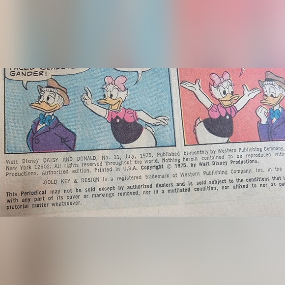 Walt disney no. 11 Daisy and Donald (1975) comic book. bagged and bordered - Picture 5 of 6